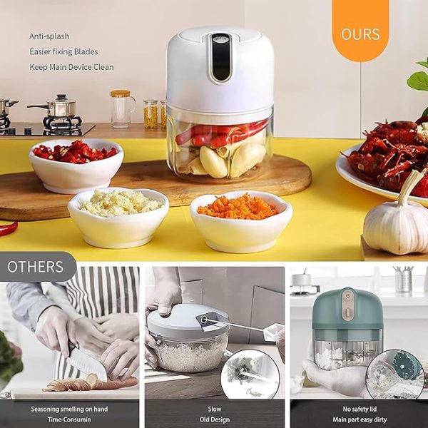 Mini Rechargeable Electric Food Processor Chopper - Sleek Shopping